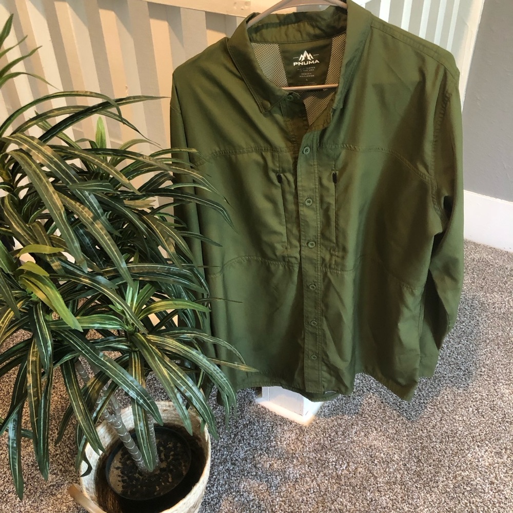 Microfiber Pnuma Olive Green Men’s Shirt